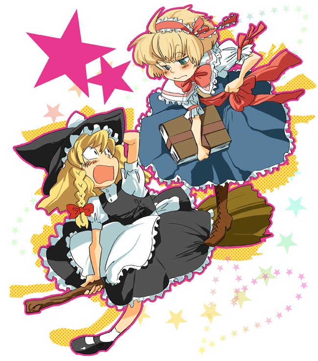 kirisame marisa and alice margatroid (touhou) drawn by shimamura_(quart_stp)