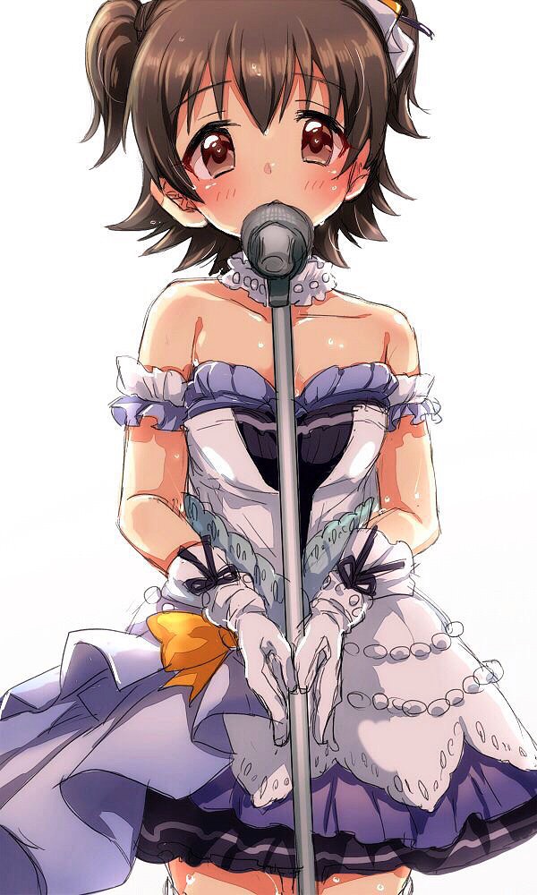 akagi miria (idolmaster and 2 more) drawn by restaint