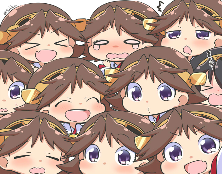 haruna and hiei (kantai collection) drawn by tsukko_(3ki2ne10)