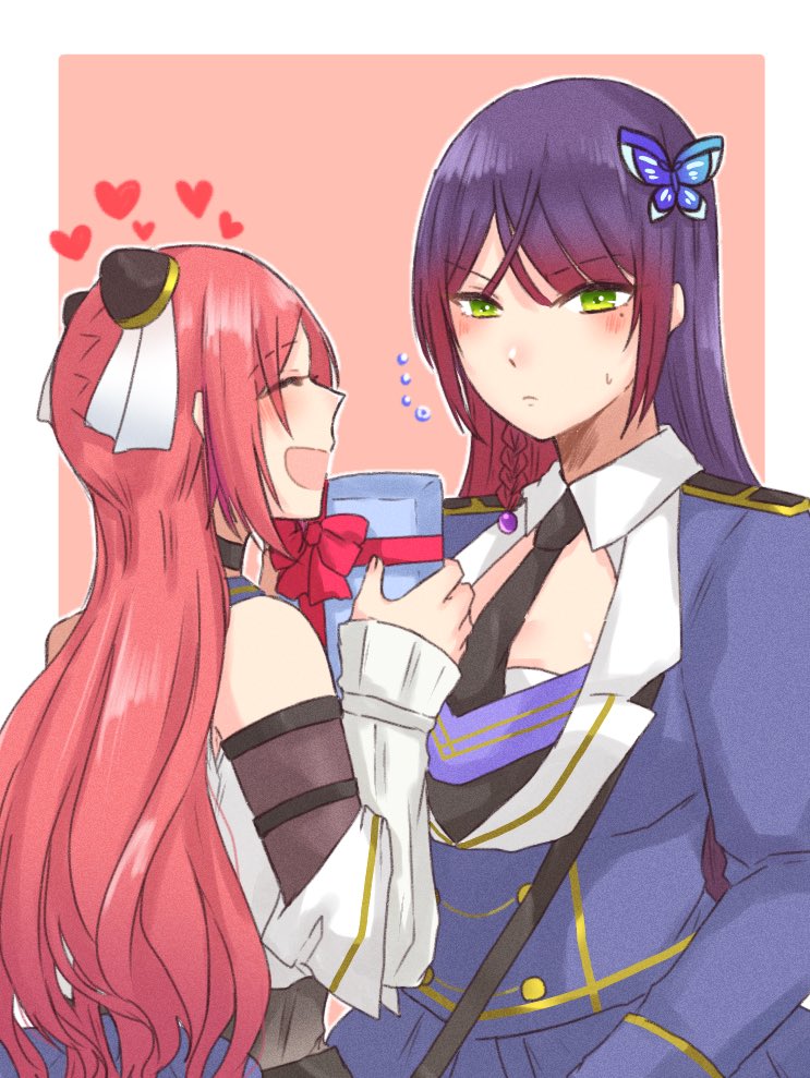funada kiito and shiba tomoshibi (assault lily) drawn by nigari_(ngari_0115)