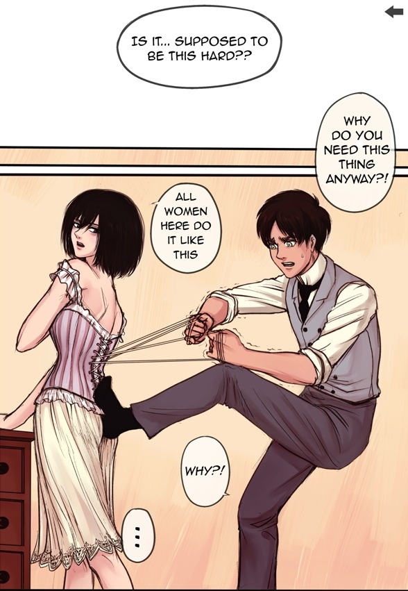 mikasa ackerman and eren yeager (shingeki no kyojin) drawn by daydream24-7