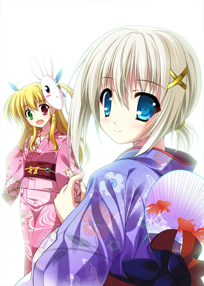 yagami hayate and vivio (lyrical nanoha and 1 more) drawn by endori