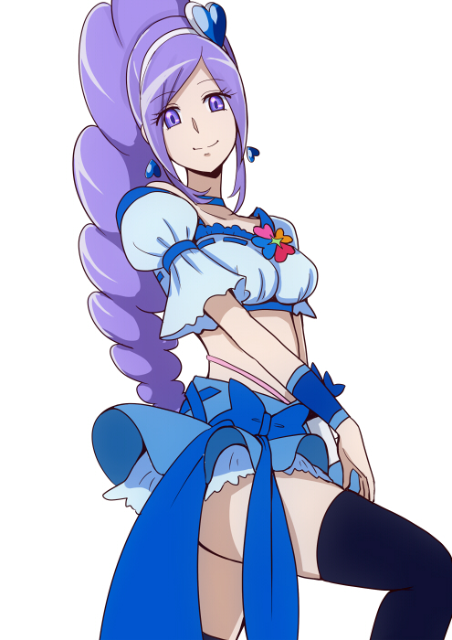 aono miki and cure berry (precure and 1 more) drawn by bakusai