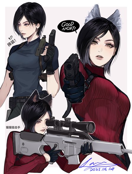 ada wong (resident evil and 1 more) drawn by meow_(cindy738)