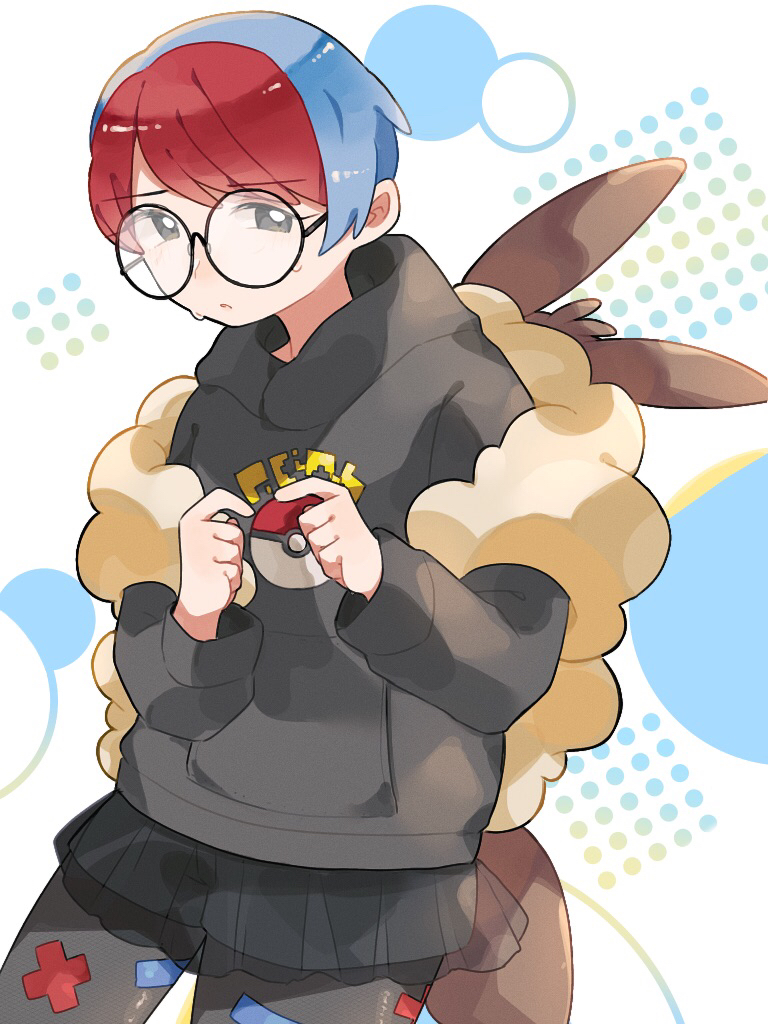 eevee and penny (pokemon and 1 more) drawn by hinoki_(ekkgsk)