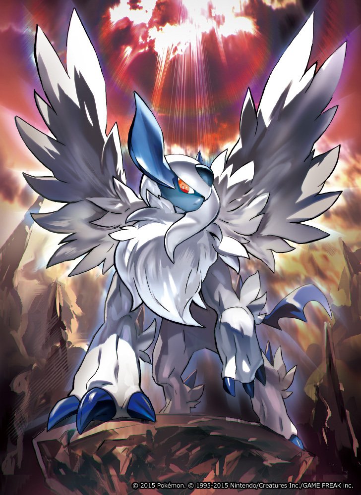absol and mega absol (pokemon and 1 more) drawn by tokiya