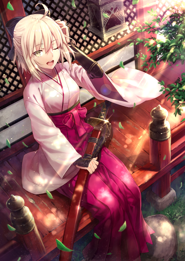 okita souji (fate and 1 more) drawn by gabiran