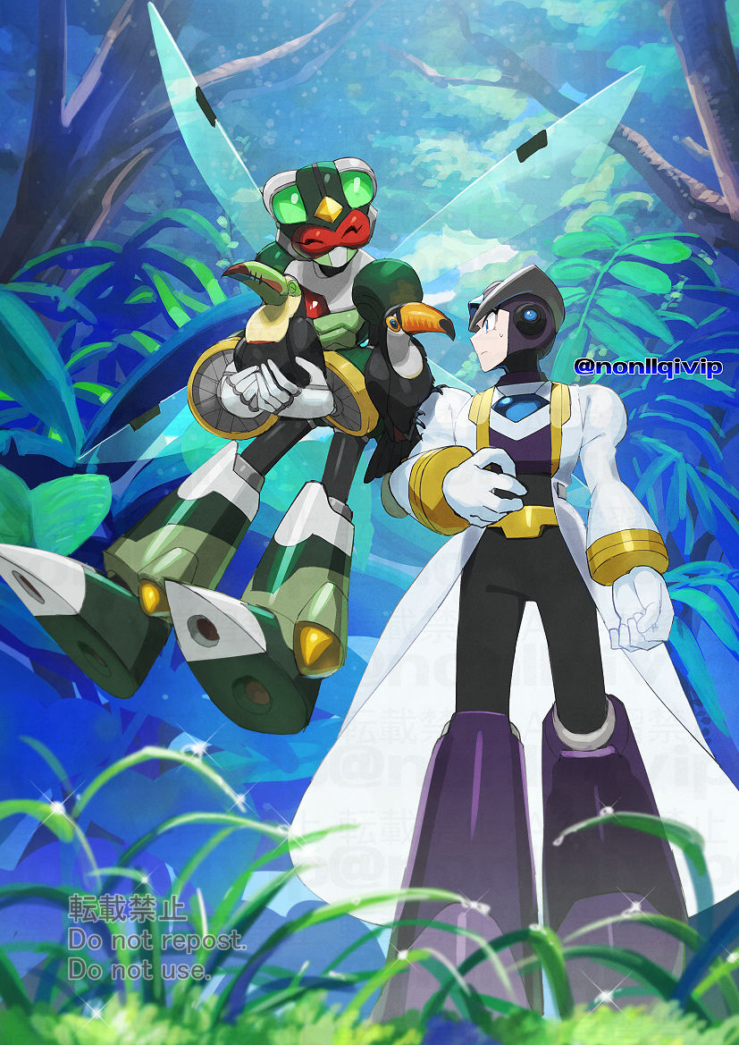 gate and commander yammark (mega man and 2 more) drawn by yamanashi_taiki