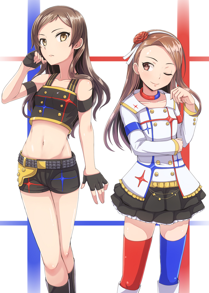 minase iori and kitazawa shiho (idolmaster and 2 more) drawn by dan_(orange_train)