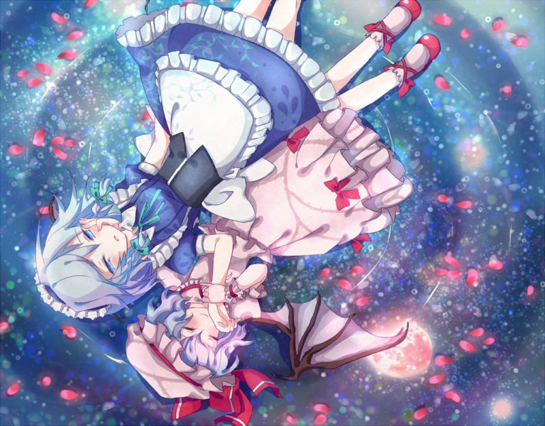 remilia scarlet and izayoi sakuya (touhou) drawn by enone