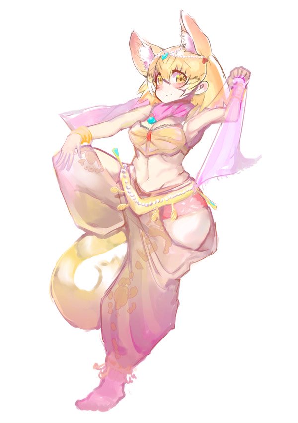 sand cat (kemono friends and 1 more) drawn by 100maru