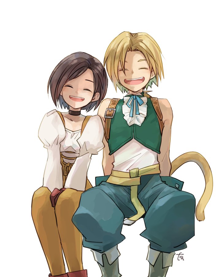 zidane tribal and garnet til alexandros xvii (final fantasy and 1 more) drawn by takase_toho
