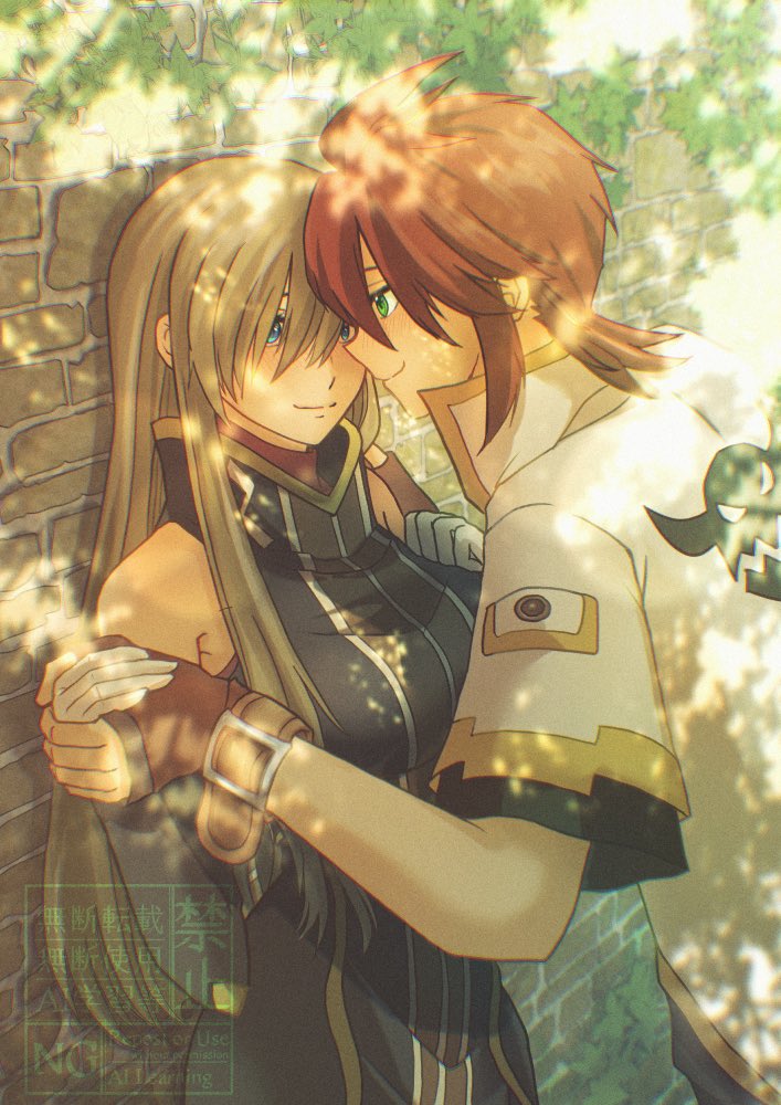 tear grants and luke fon fabre (tales of and 1 more) drawn by komegura