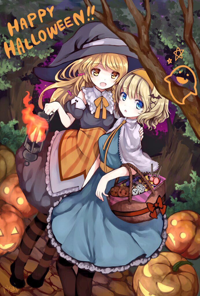 kirisame marisa and alice margatroid (touhou) drawn by risui_(suzu_rks)