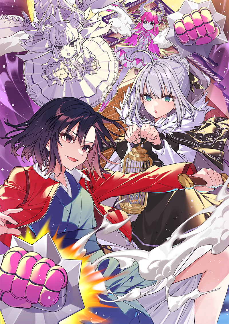 elizabeth bathory, ryougi shiki, gray, add, mecha eli-chan, and 1 more (fate and 1 more) drawn by hanagata