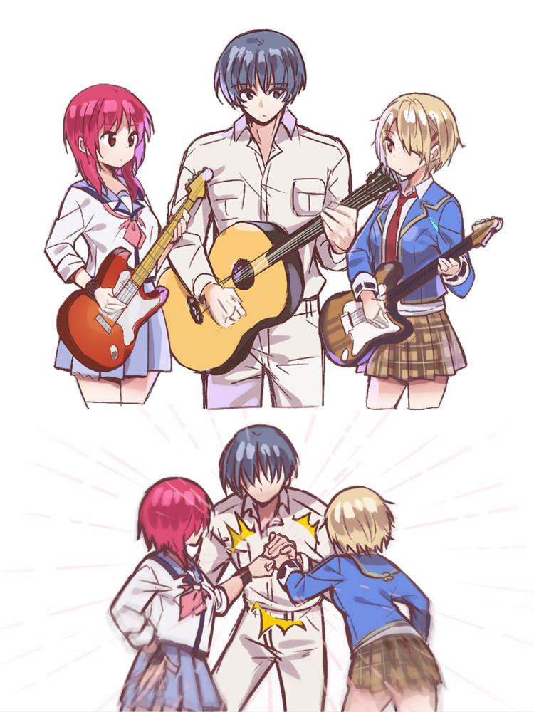 kayamori ruka, iwasawa masami, and yoshino yuusuke (clannad and 3 more) drawn by lliissaawwuu2