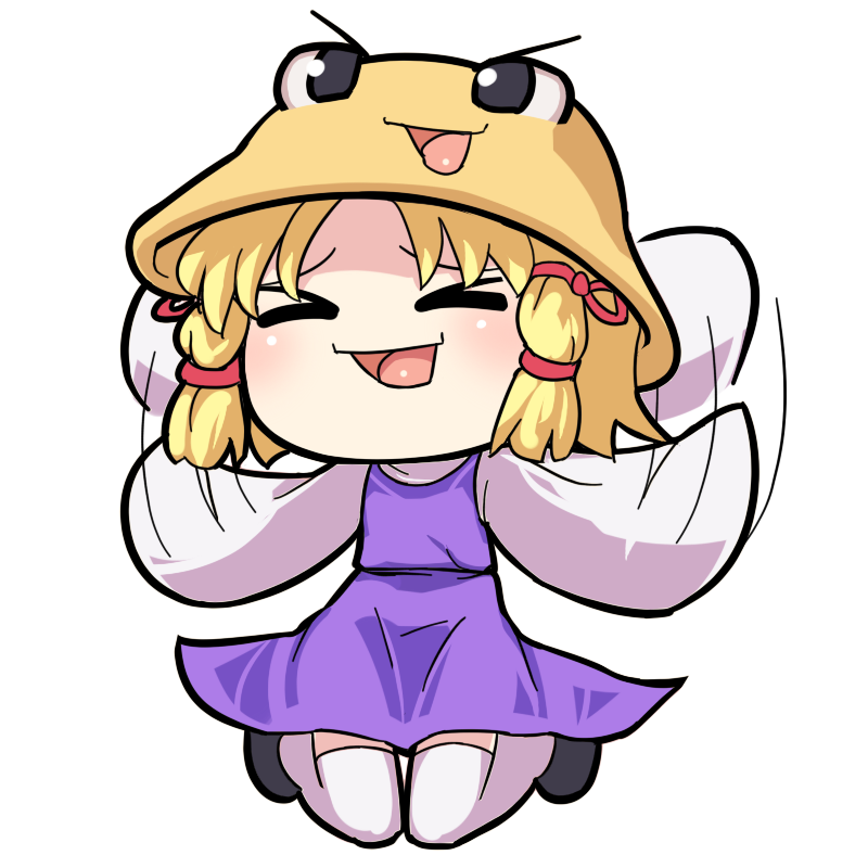 moriya suwako and pyonta (touhou) drawn by hospital_king