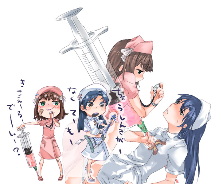 kisaragi chihaya and amami haruka (idolmaster) drawn by @unko