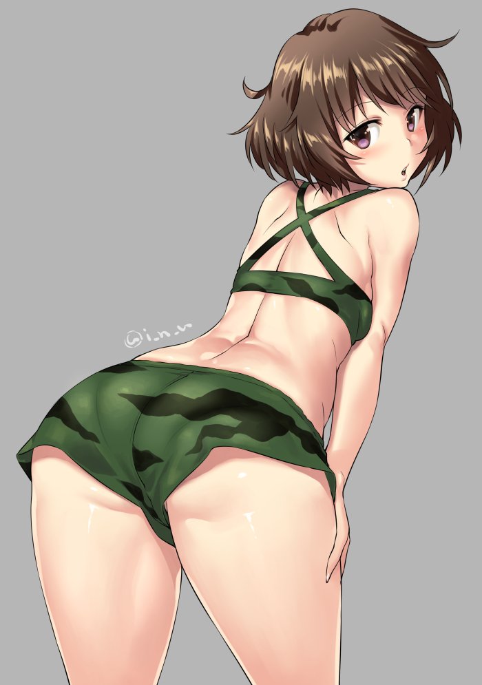 akiyama yukari (girls und panzer) drawn by inu_(aerodog)