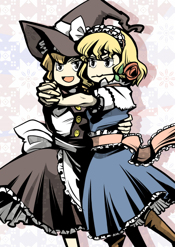 kirisame marisa and alice margatroid (touhou) drawn by hounori