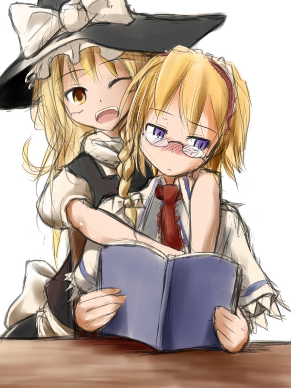 kirisame marisa and alice margatroid (touhou) drawn by yasojima_nejiro