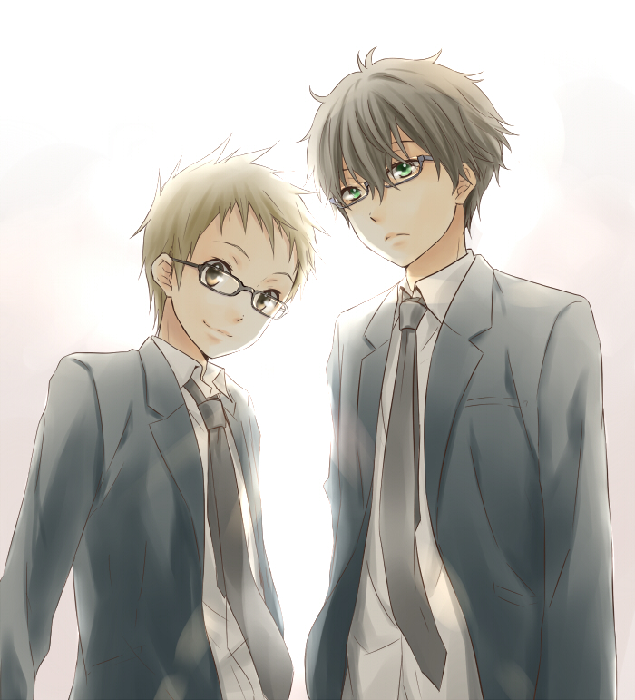 oreki houtarou and fukube satoshi (hyouka) drawn by rito453