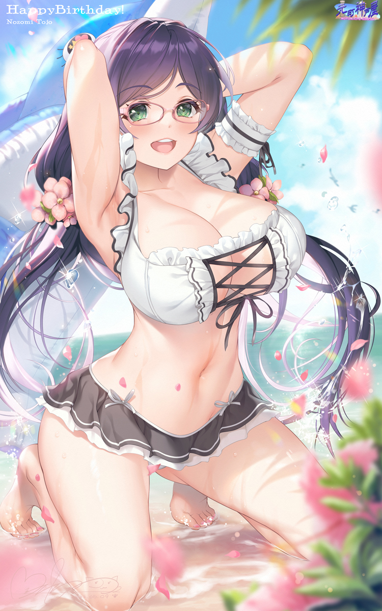 tojo nozomi (love live! and 1 more) drawn by hozumi_kaoru