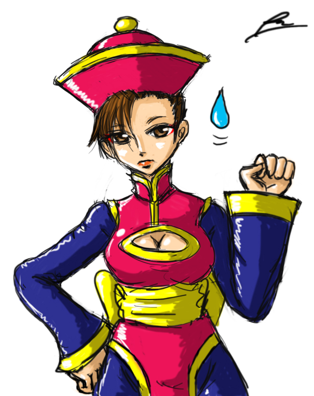 chun-li and hsien-ko (street fighter and 2 more) drawn by borockman