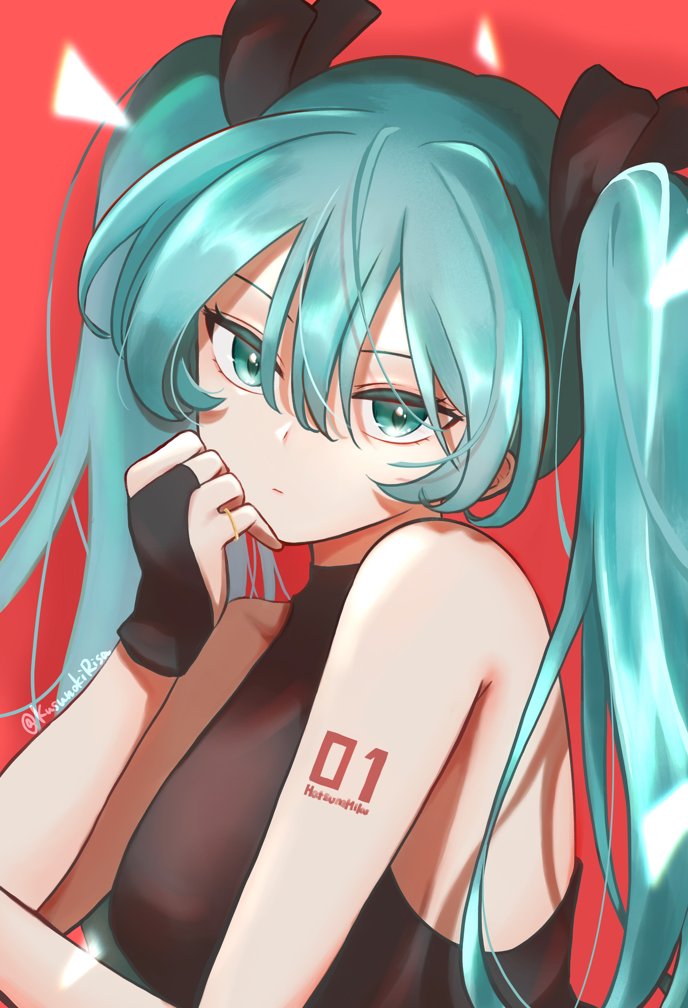 Buy Mick Miku  Hatsune Miku headphones leek 01  tattoo set hair  ornaments tool vocaloid cosplay Vocaloid Vocaloid Online at Low Prices  in India  Amazonin