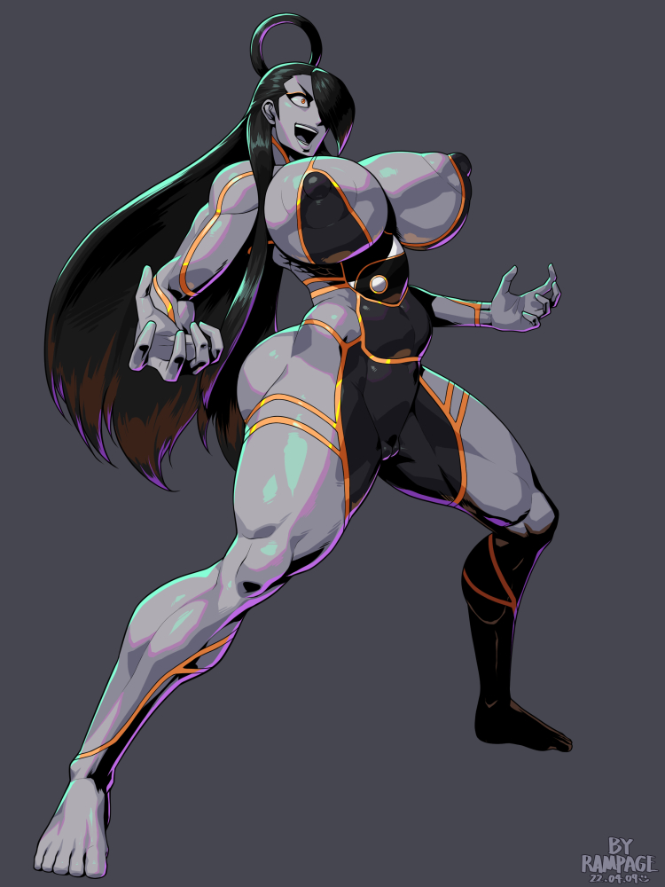 female seth and seth (street fighter and 1 more) drawn by rampage_(leedash2)