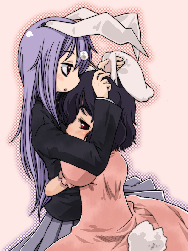 reisen udongein inaba and inaba tewi (touhou) drawn by harukaze_unipo