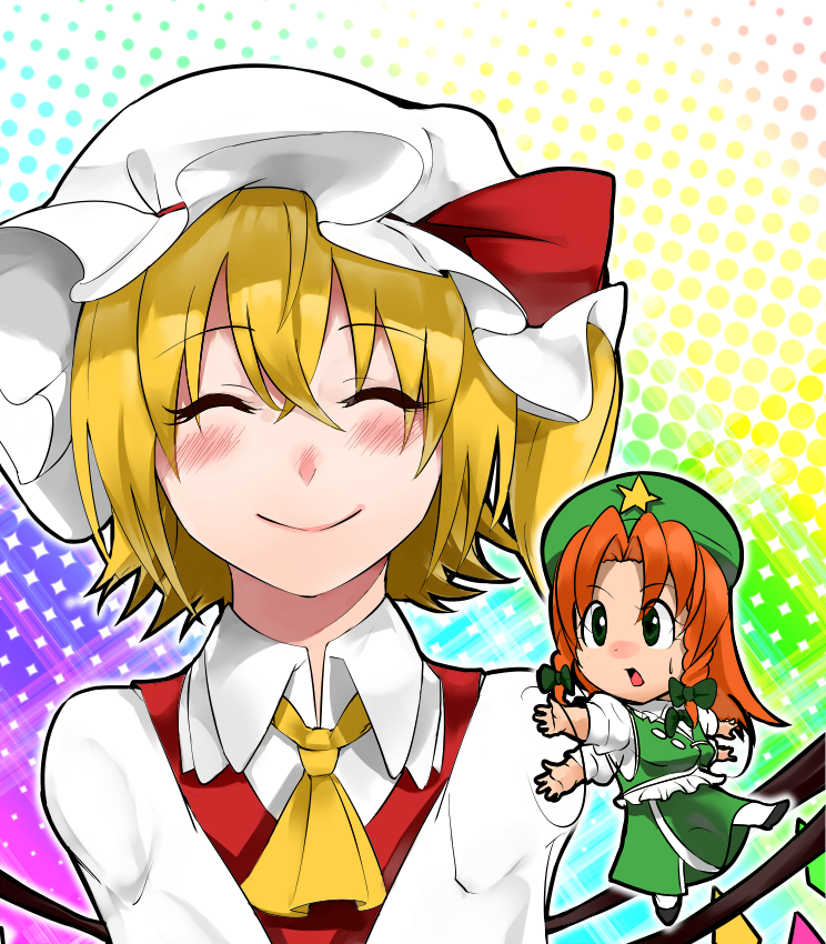 flandre scarlet and hong meiling (touhou) drawn by inugami_akito