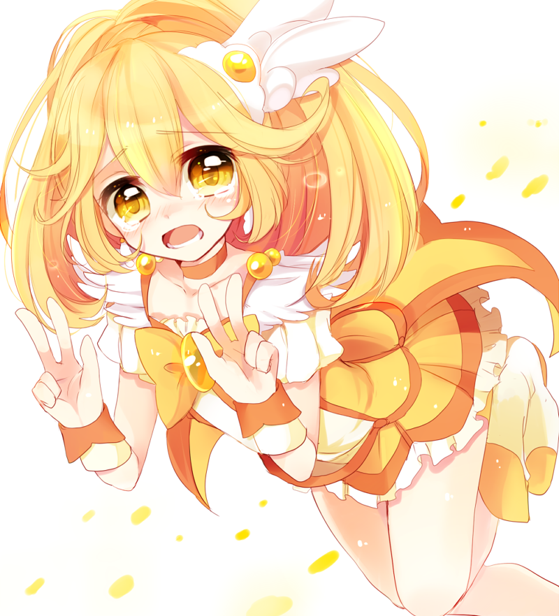 kise yayoi and cure peace (precure and 1 more) drawn by asprach