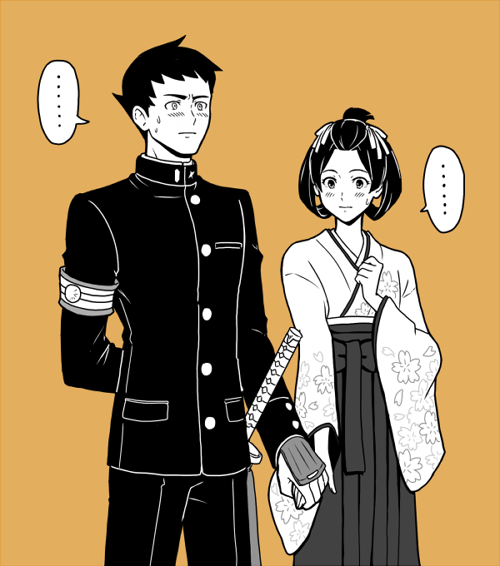 ryunosuke naruhodo and susato mikotoba (ace attorney and 1 more) drawn by tori_(11toritori)