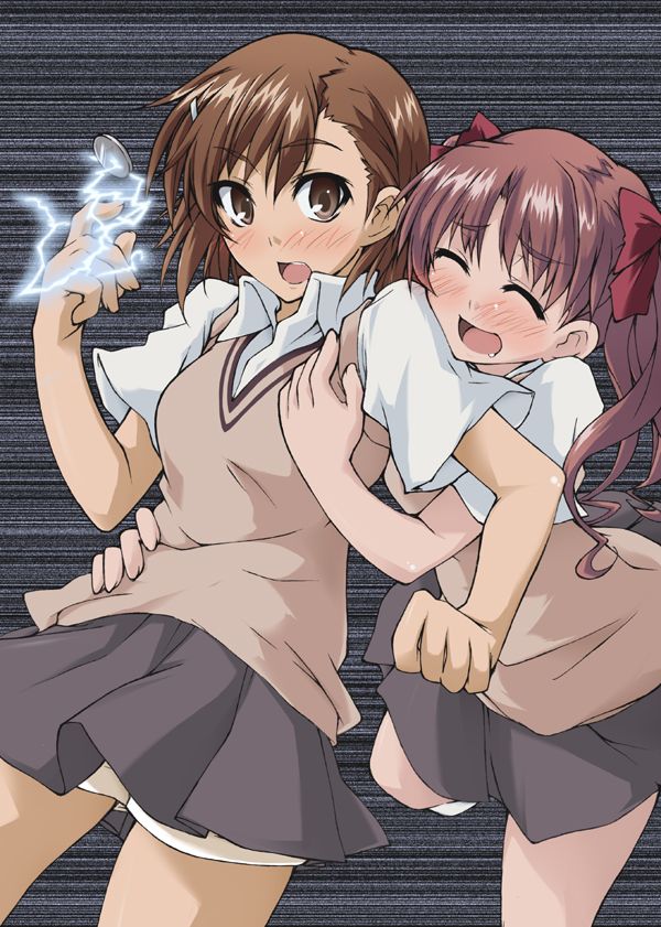 misaka mikoto and shirai kuroko (toaru majutsu no index and 1 more) drawn by hazuki_haru