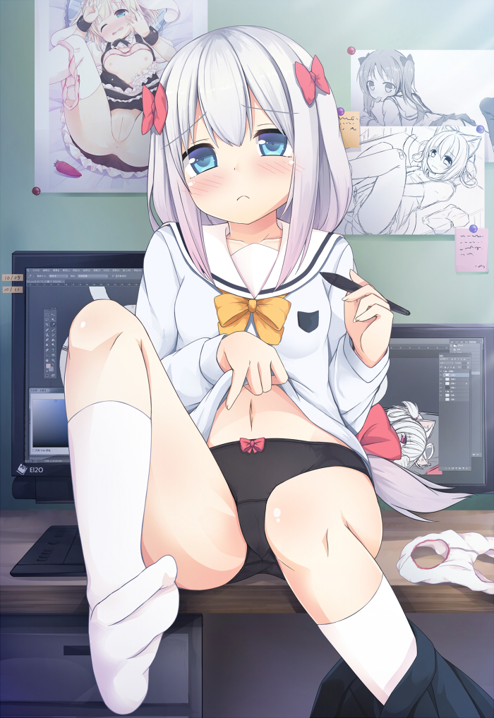 izumi sagiri and kirima syaro (gochuumon wa usagi desu ka? and 1 more) drawn by sakuraba_hikaru_(loveindog)