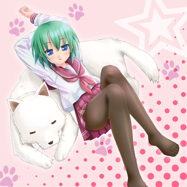 iwasaki minami and cherry (lucky star) drawn by kisaragi_miyu