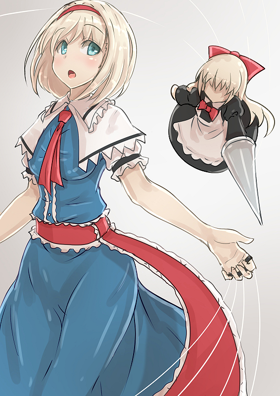 alice margatroid and shanghai doll (touhou) drawn by opanchu_(hakusen)