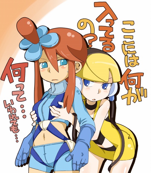 skyla and elesa (pokemon and 1 more) drawn by yucopi