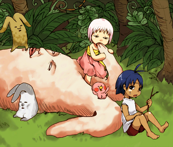 guu and hare (jungle wa itsumo hare nochi guu) drawn by saki_(bakura)