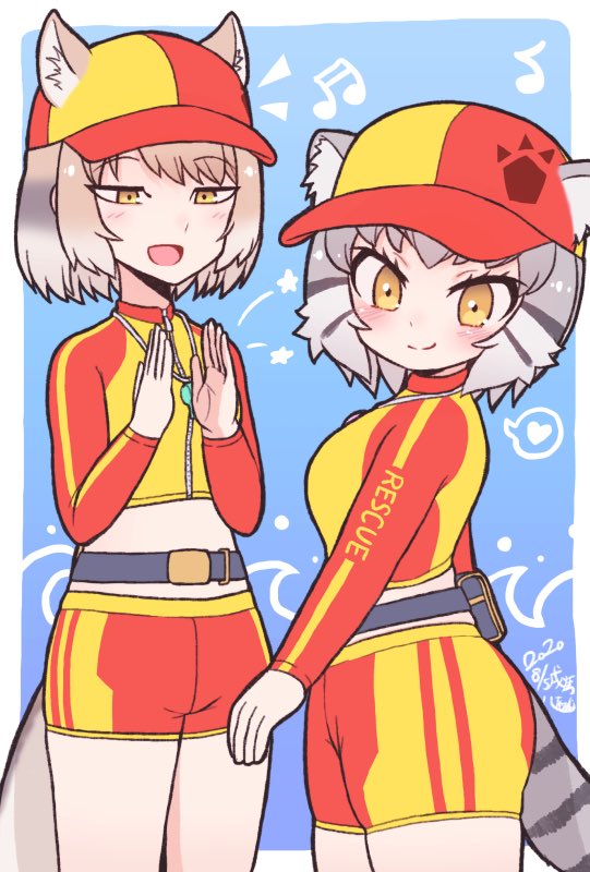 tibetan fox and pallas's cat (kemono friends and 1 more) drawn by kitsunetsuki_itsuki