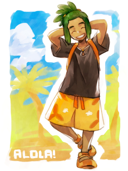 hau (pokemon and 1 more) drawn by hk_(nt)