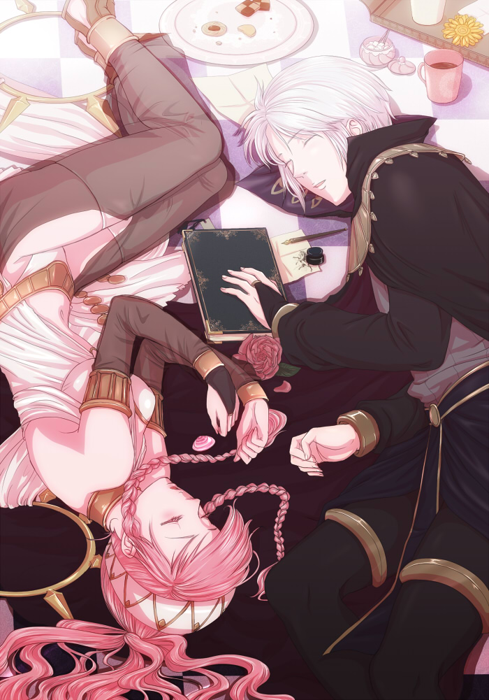 olivia and henry (fire emblem and 1 more) drawn by nora_zombie
