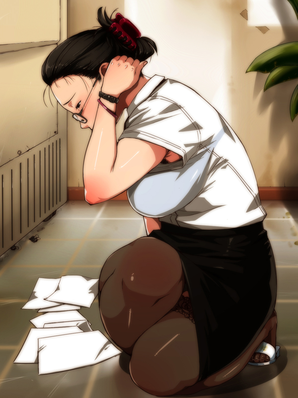 Massage secretary anime curly