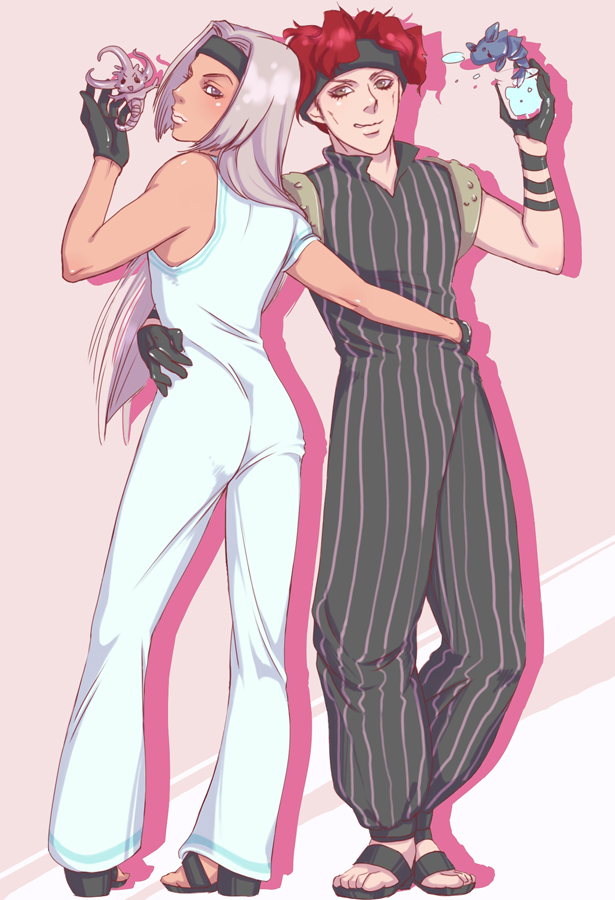 tiziano, squalo, clash, and talking head (jojo no kimyou na bouken and 1 more) drawn by hentaimaturi