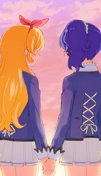 hoshimiya ichigo and kiriya aoi (aikatsu!) drawn by yoban