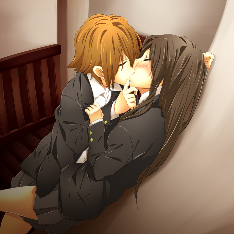 akiyama mio and tainaka ritsu (k-on!) drawn by sora_(sky_s04)