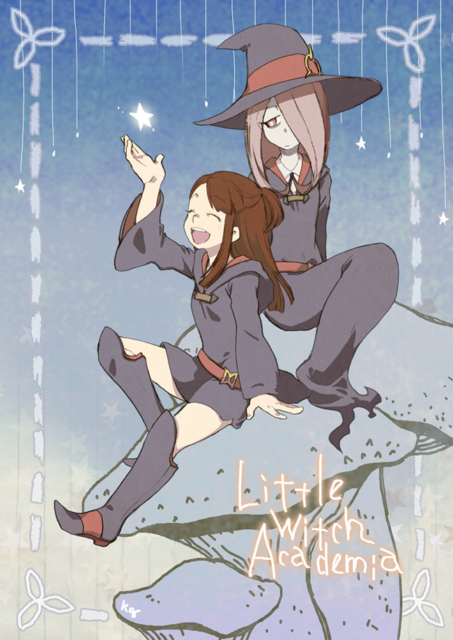kagari atsuko and sucy manbavaran (little witch academia) drawn by 33koga33