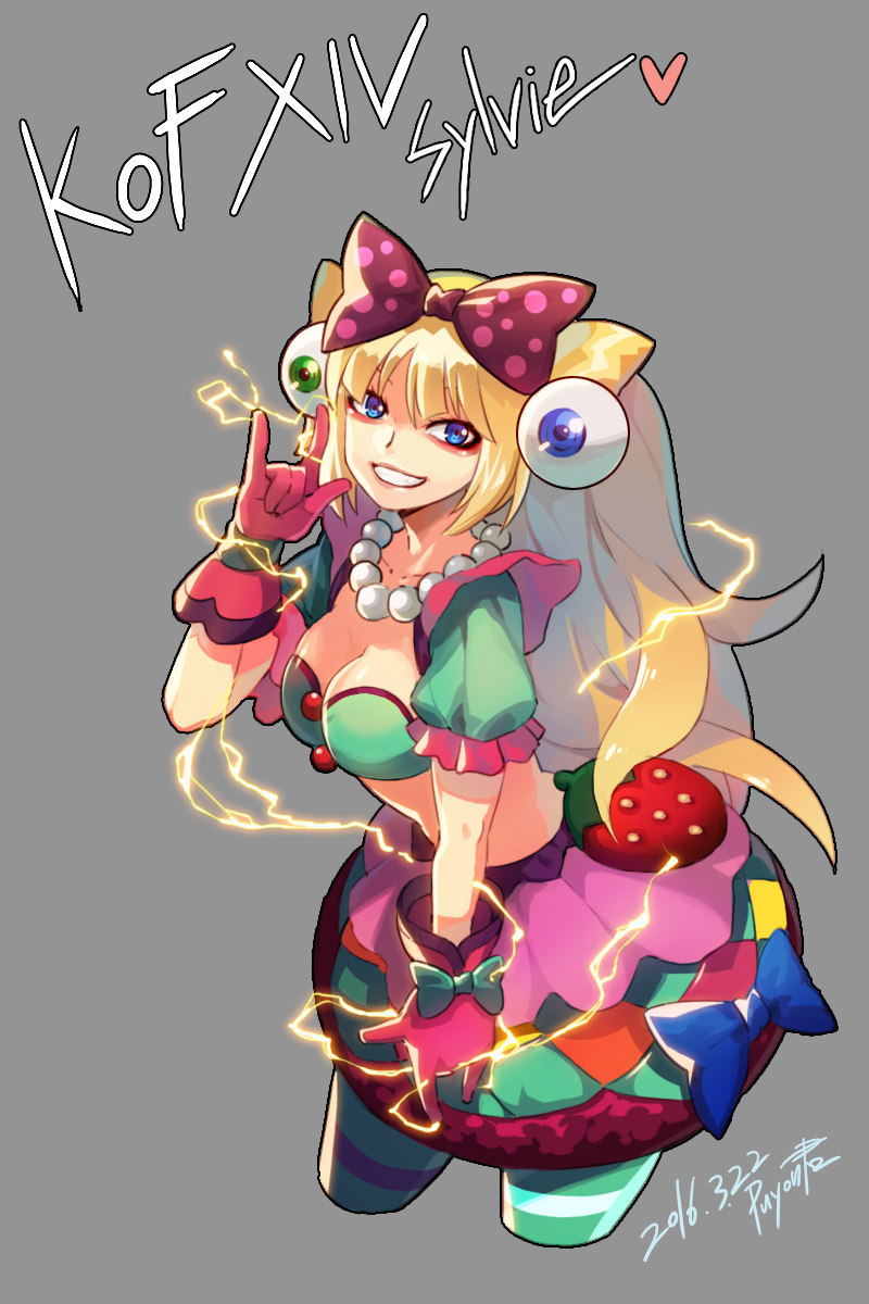sylvie paula paula (the king of fighters and 1 more) drawn by puyon_(puyon)