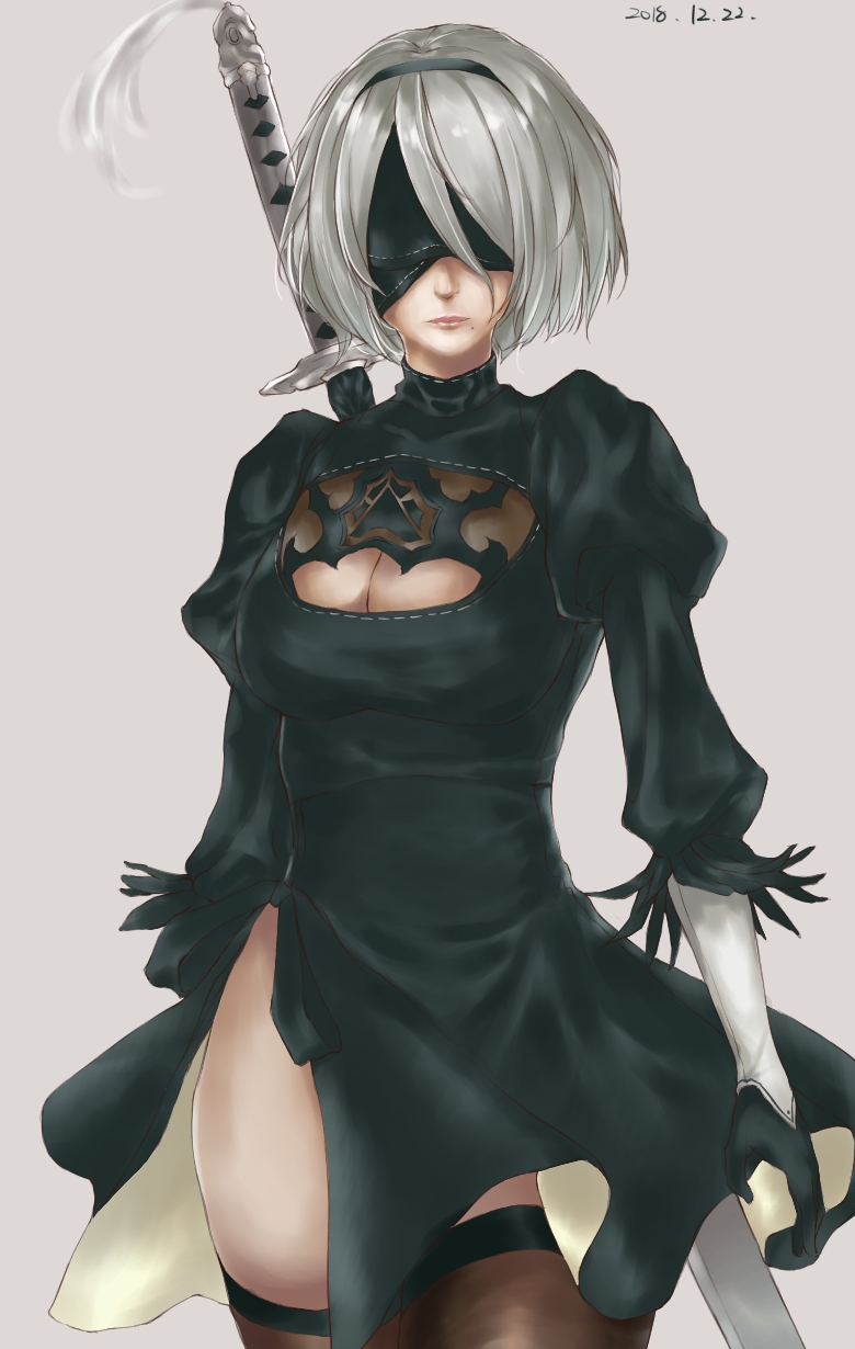 2b (nier and 1 more) drawn by parusu_(ehyfhugj)